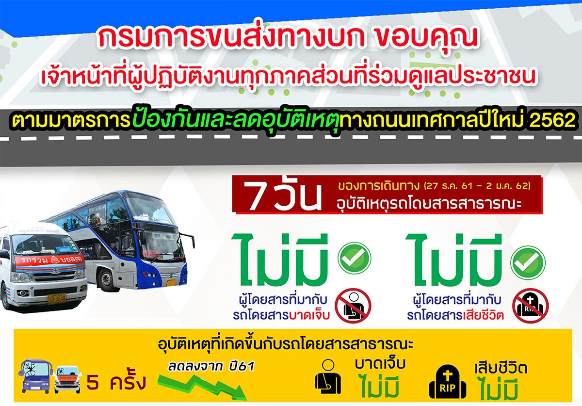 กรมขนส่ง ขอบคุณเจ้าหน้าที่ สำหรับดูแลประชาชน